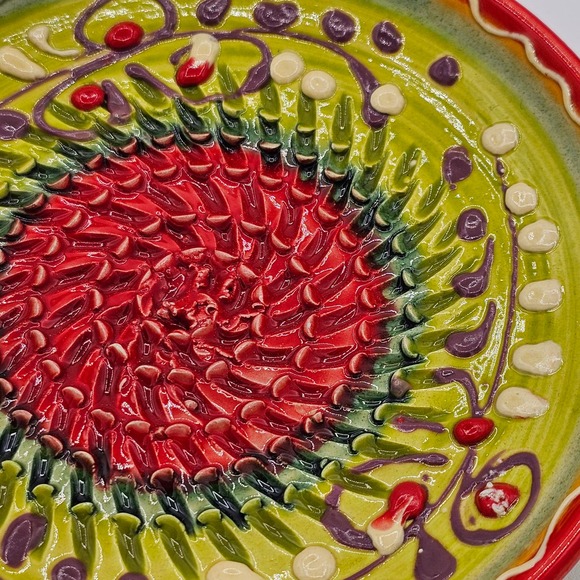 Hand Crafted Lemon Lime Garlic Grater Plate from Spain - Kitchen Decor - Picture 2 of 6